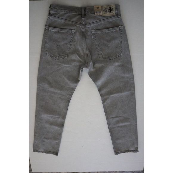 Levi's SilverTab Men's Sz 30x30 Gray Relaxed Fit Straight Leg Denim Jeans $80 - Picture 2 of 7